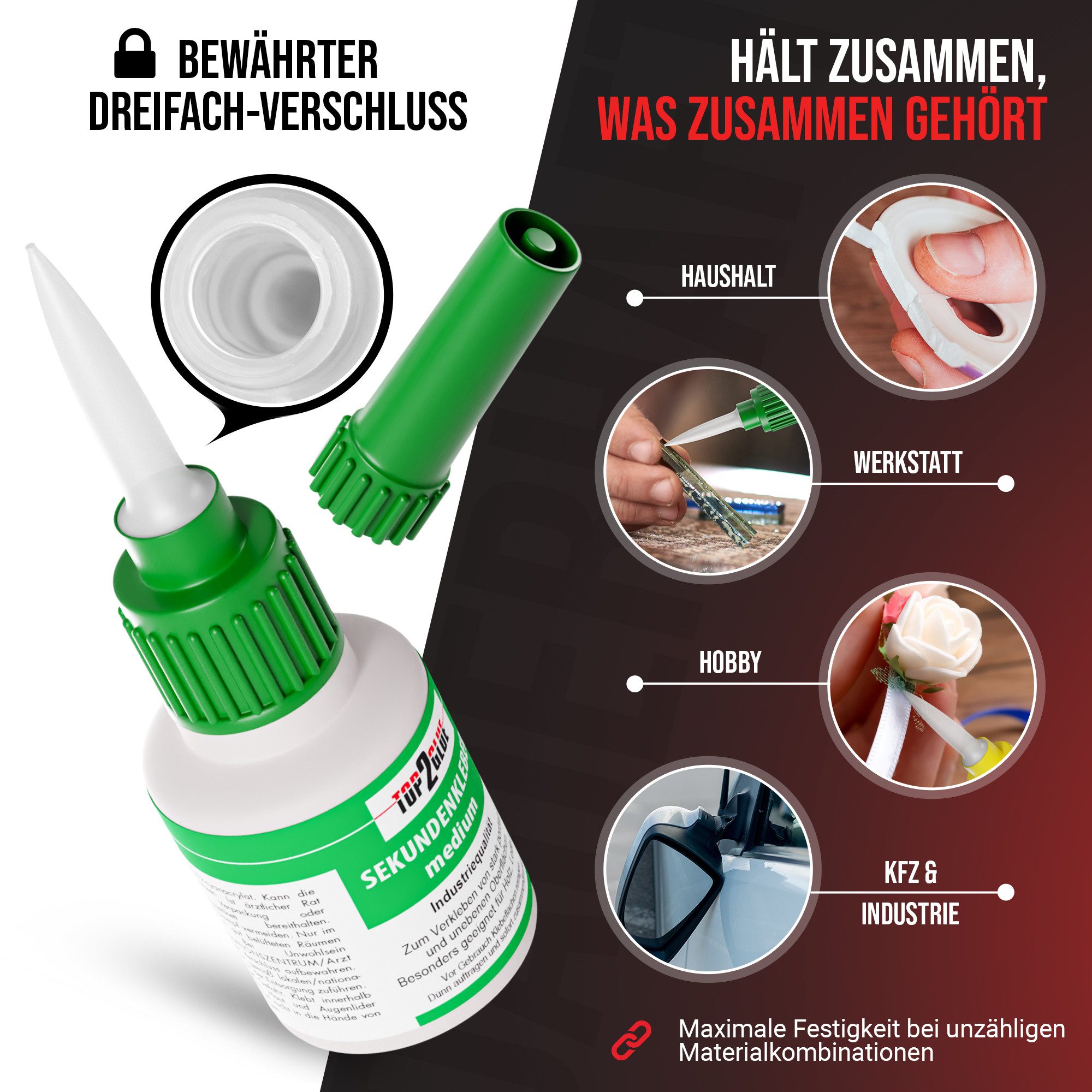 Top2Glue Sekundenkleber Top2Glue 50g Sekundenkleber 1xdünnflüssig günstig online kaufen