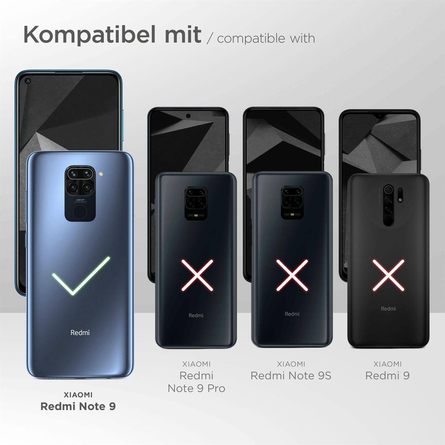 ONEFLOW Handyhülle für Redmi Note 9 Hülle Silikon Soft Case Schwarz 6,53 Zoll, Silikonhülle Cover Dünn Handytasche TPU Schutzhülle mit Kameraschutz
