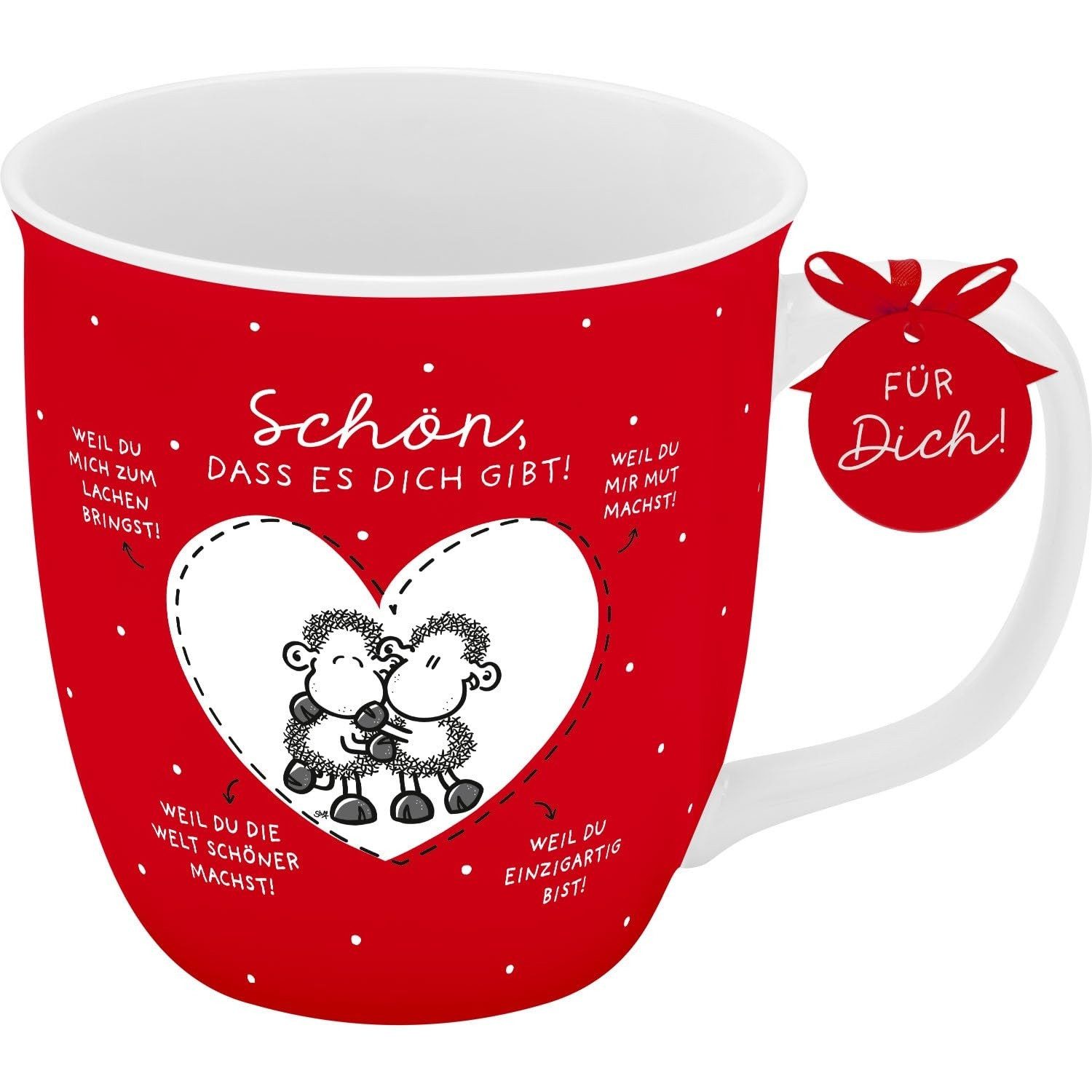 Sheepworld Tasse Kaffeetasse Kaffee Tee Tasse Becher 32cl Geschenk Sheepworld WEIL, Porzellan