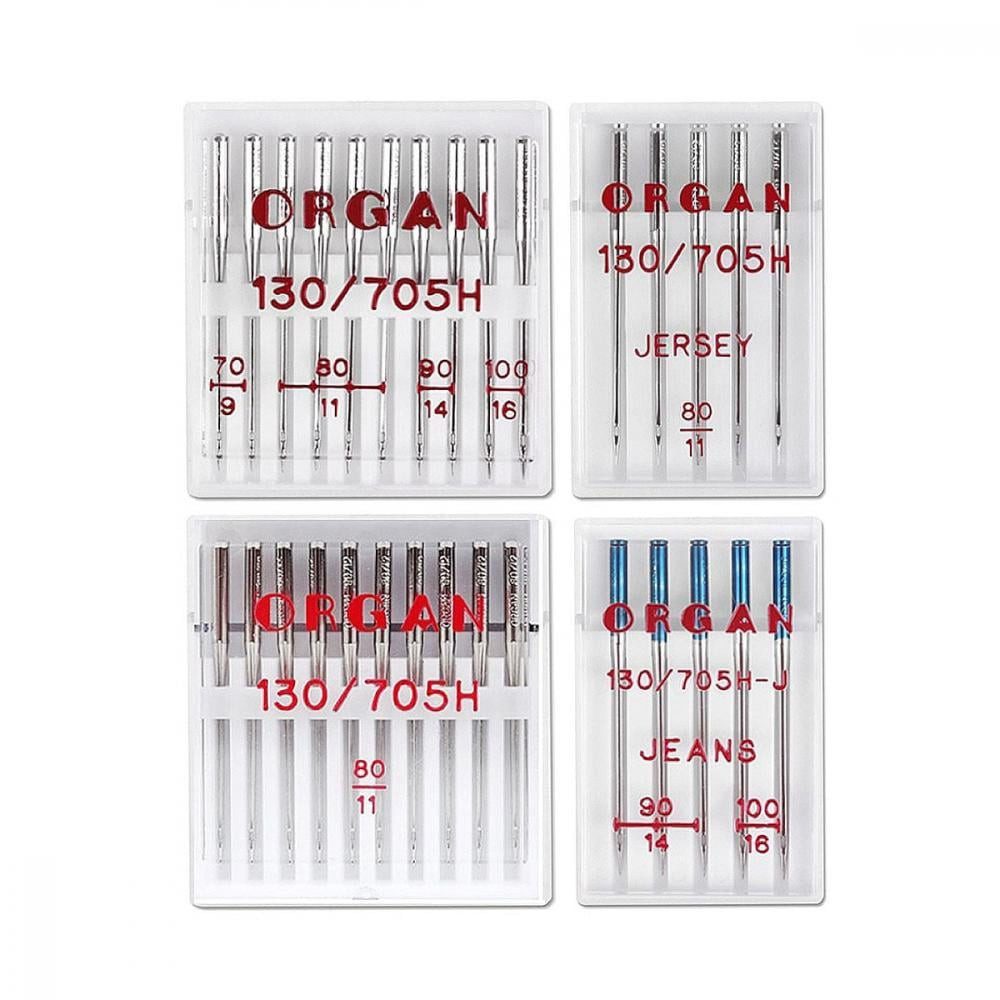 Organ Nähmaschinennadeln - Sortiment Jeans-Jersey Stärke 70-100/ 130/705H/ 30 Stk.