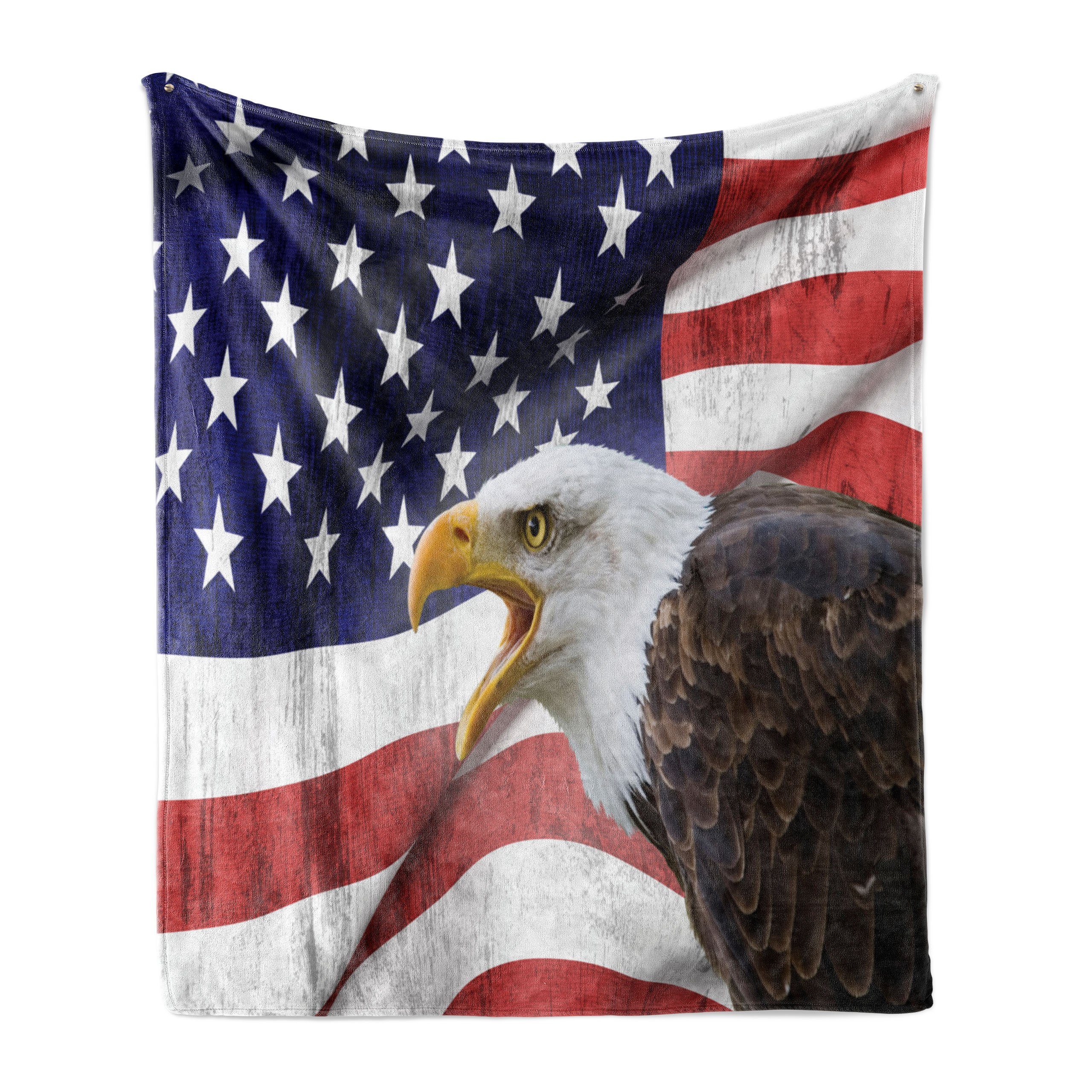 Eagle Wohndecke Amerikanische Gemütlicher für den Abakuhaus, Bald Außenbereich, Plüsch Innen- und Flagge