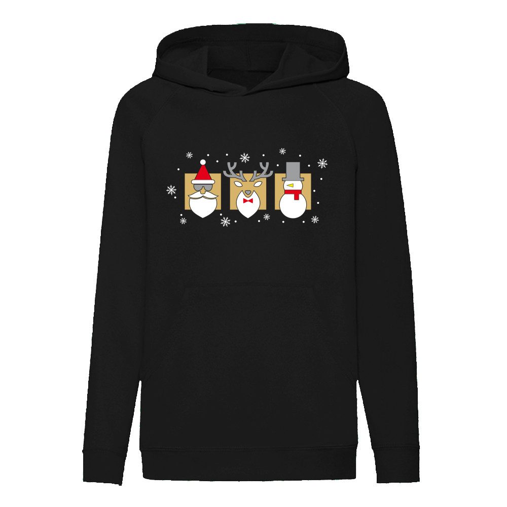 Hoodie Santa, Rentier, Schneemann