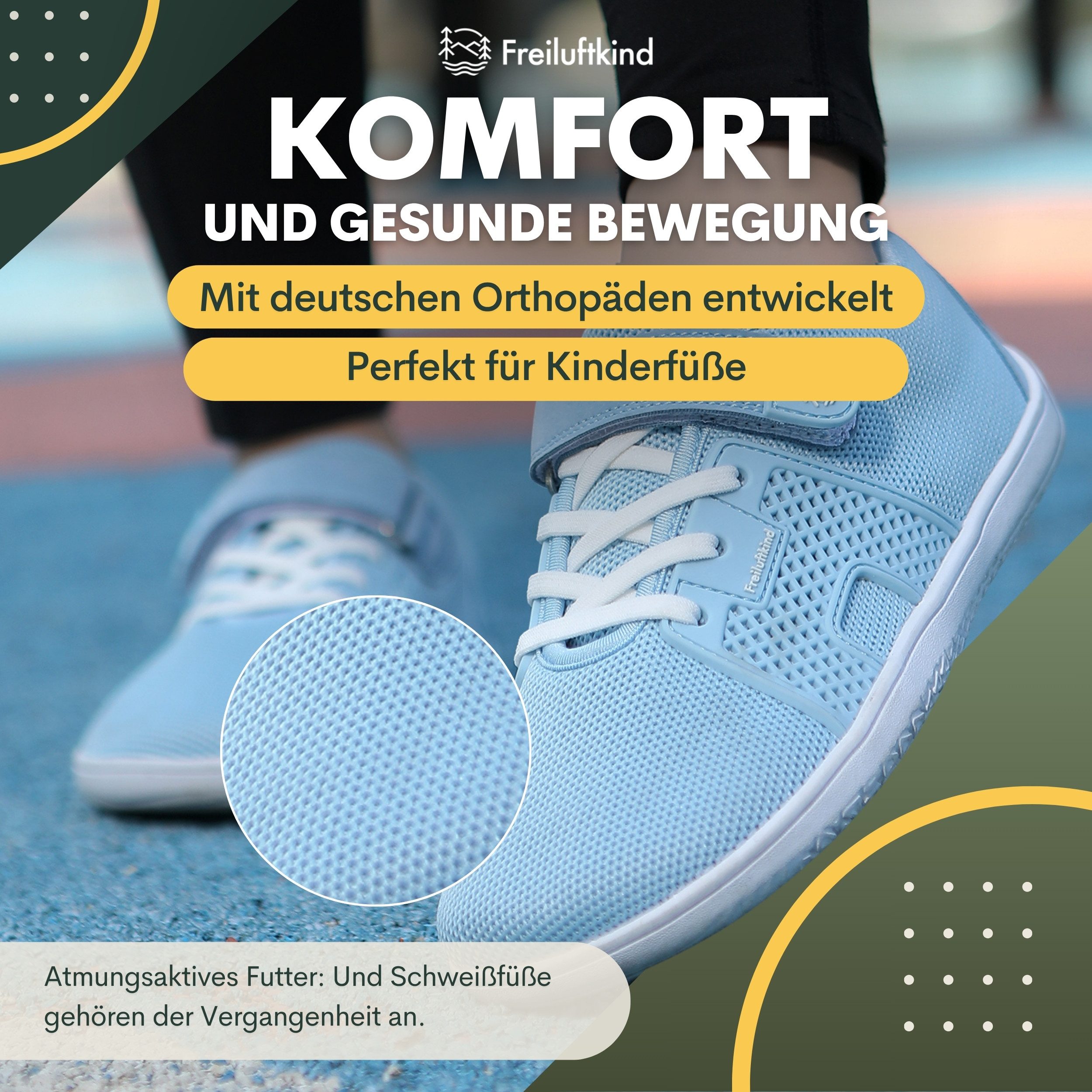 Freiluftkind Hokkaido Kids – Gesunde Sneaker Kinder-Barfußschuhe Barfußschuh