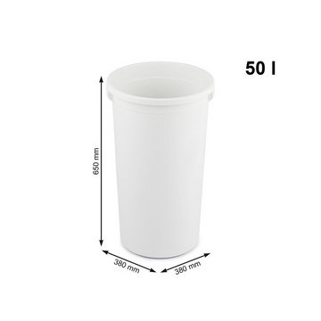 ROTHO Mülleimer Pro Modo Mülleimer 50l ohne Deckel, Kunststoff (PP) BPA-frei