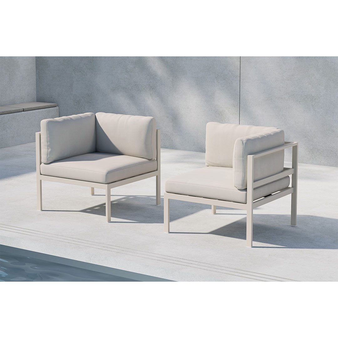 Venture Home Gartenliege Copacabana Gartensofa Eckteil beige.