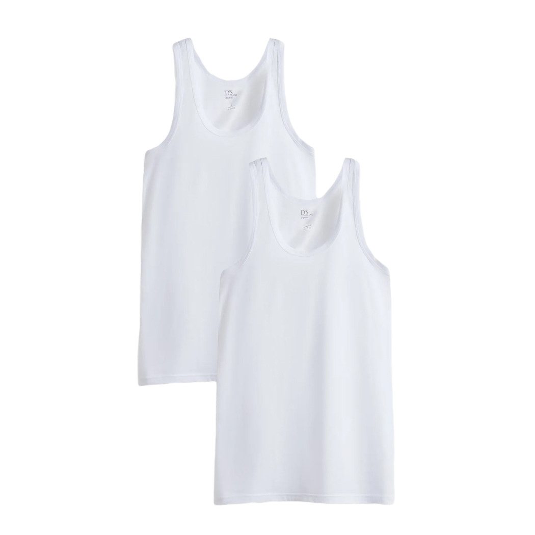 D'S DAMAT Unterhemd Herren Unterwäsche Tank Top 2-teilig, Bequeme Herrenunterwäsche