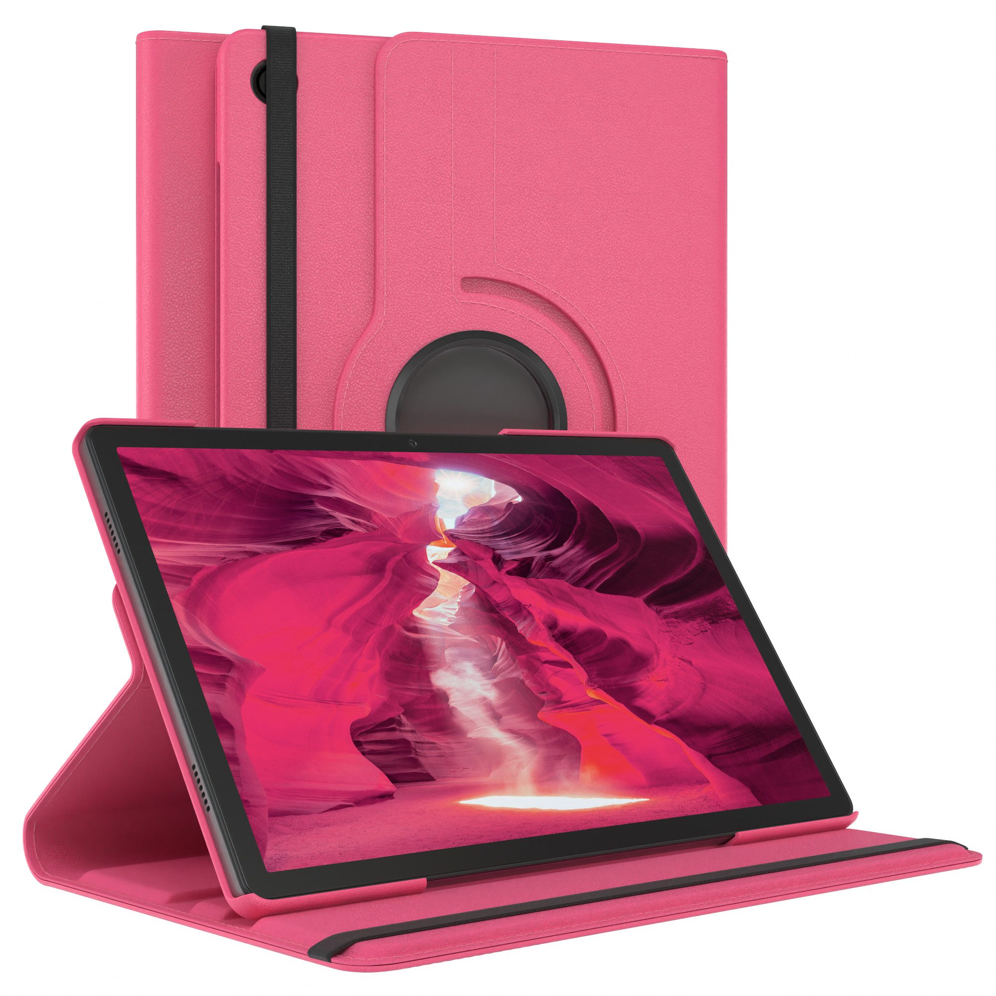 EAZY CASE Tablet-Hülle Rotation Case für Galaxy Tab A9 Plus Rotationcase 11 Zoll, Klapphülle zum Aufstellen Rundum Hülle Book Tablet Slim Klappcase Pink