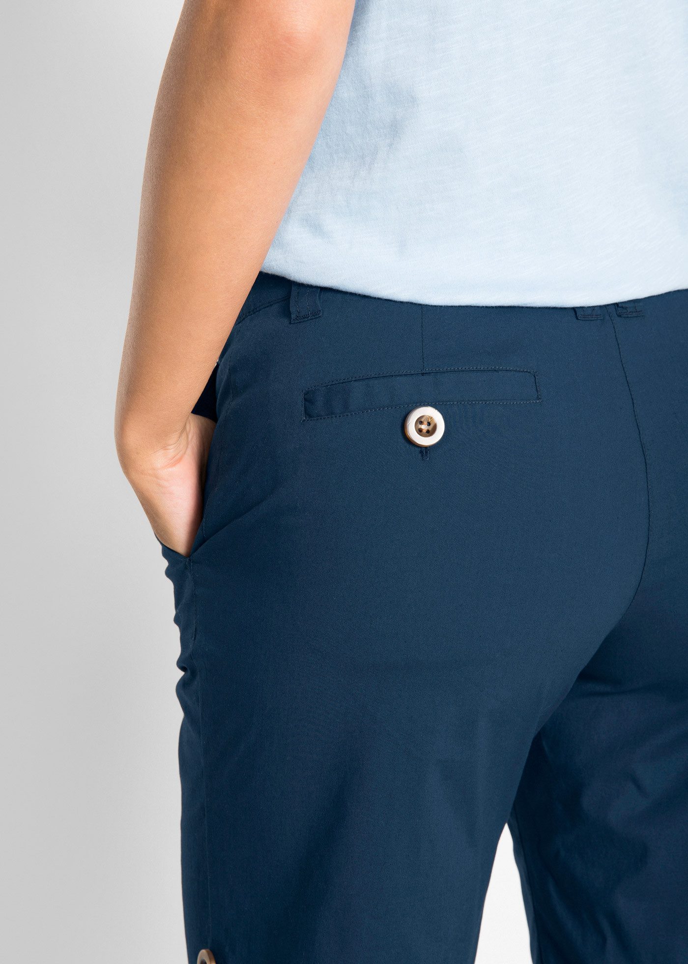 bonprix Bermudas mit krempelbaren Beinen, Regular Fit