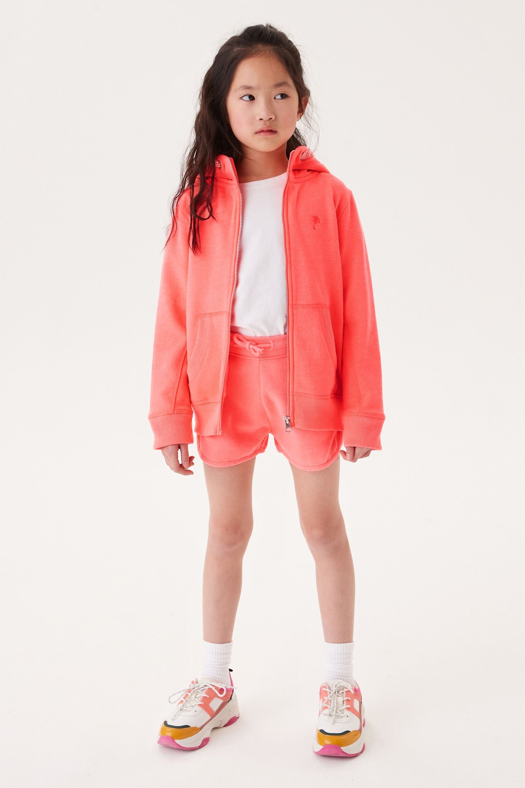 Next Sweatshorts Pink (1-tlg) Jersey-Shorts Fluro