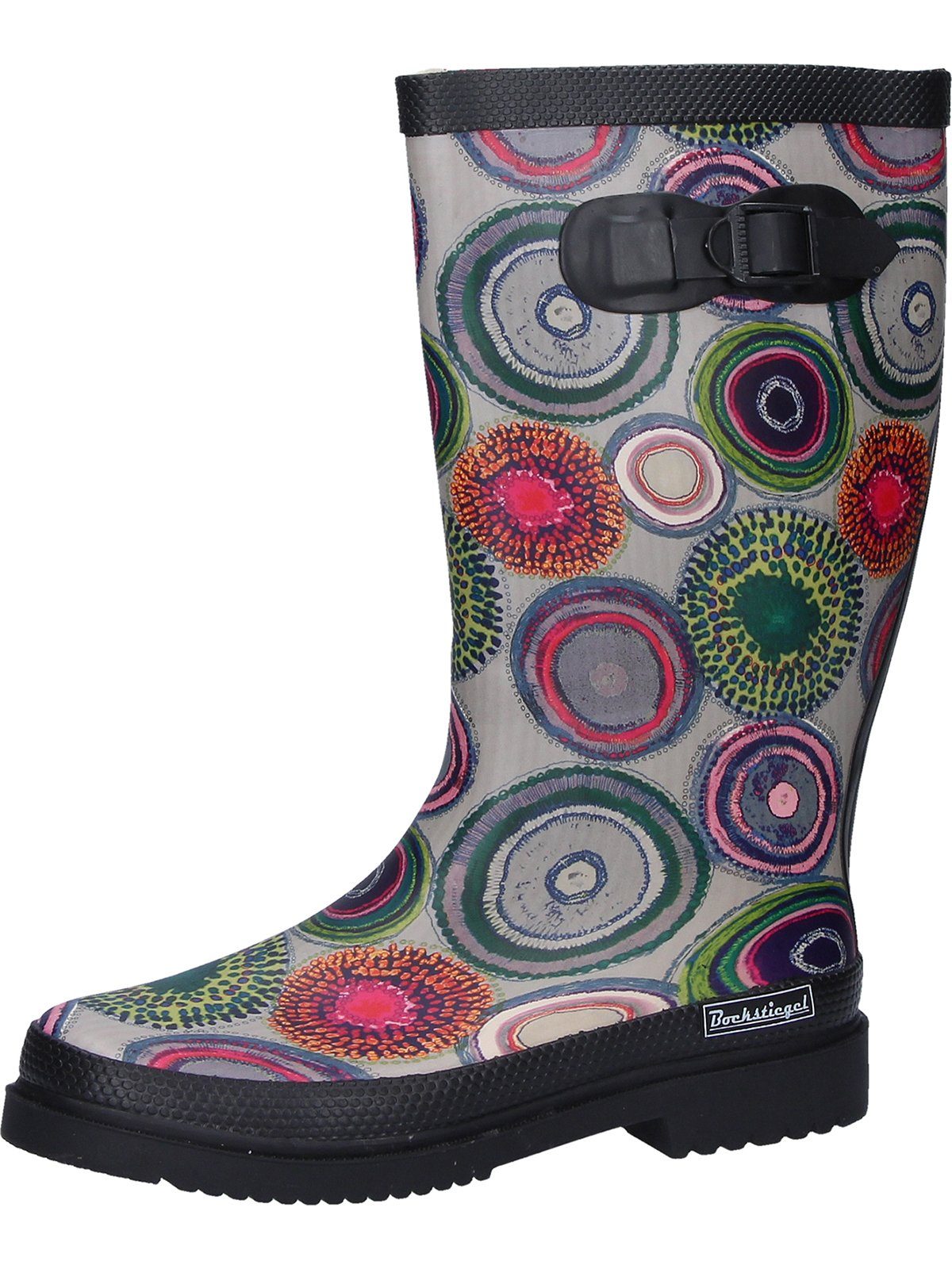 Bockstiegel Regenstiefel Anja schwarz/multi Gummistiefel günstig online kaufen