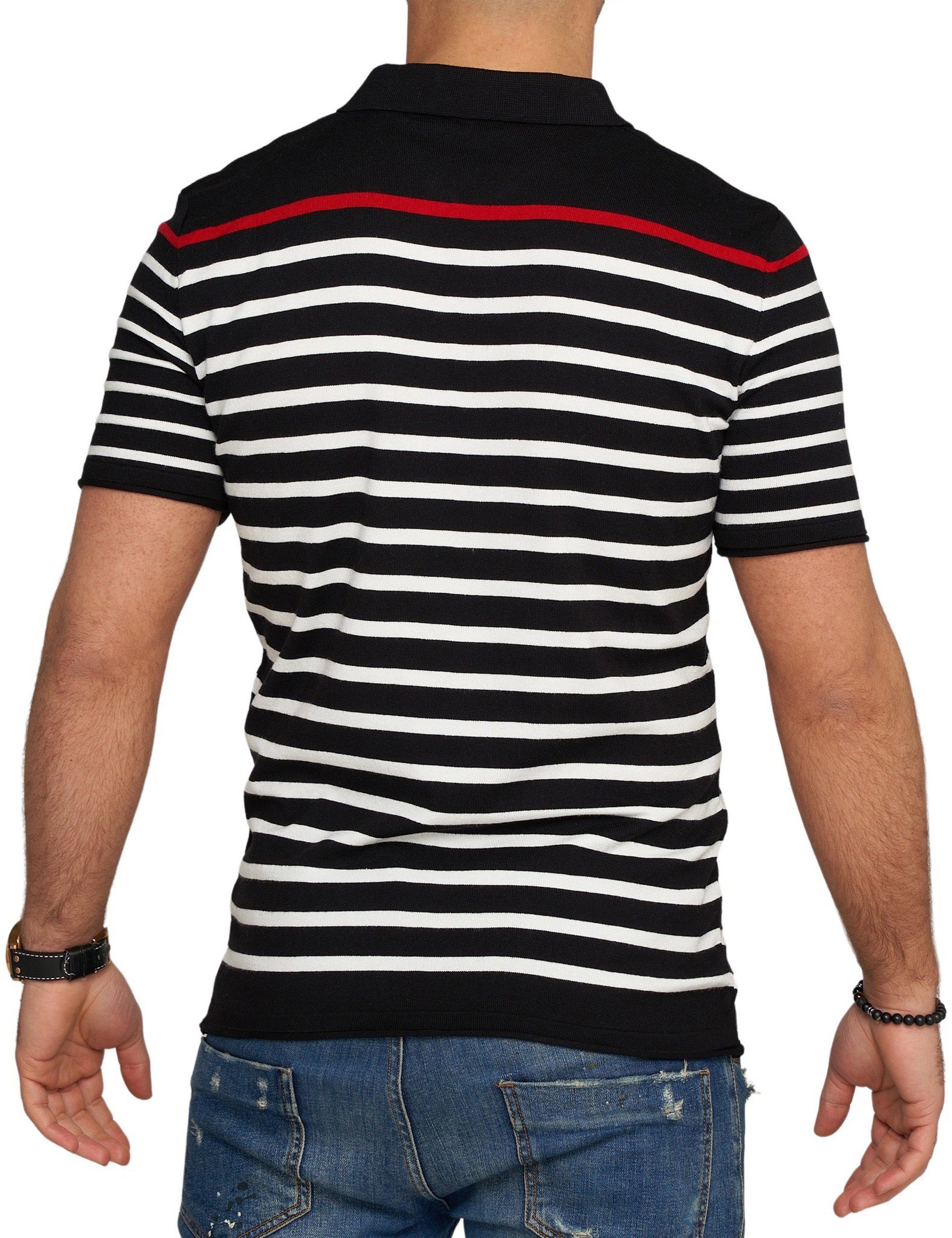 CARISMA Poloshirt CROLITE Strick Kurzarm Polo T-Shirt Stripe