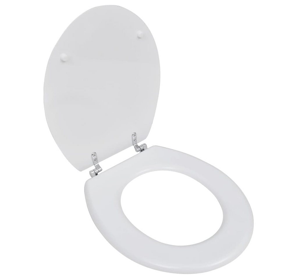 Thumbnail - vidaXL WC-Sitz, Toilettensitz MDF Deckel Schlichtes Design Weiß