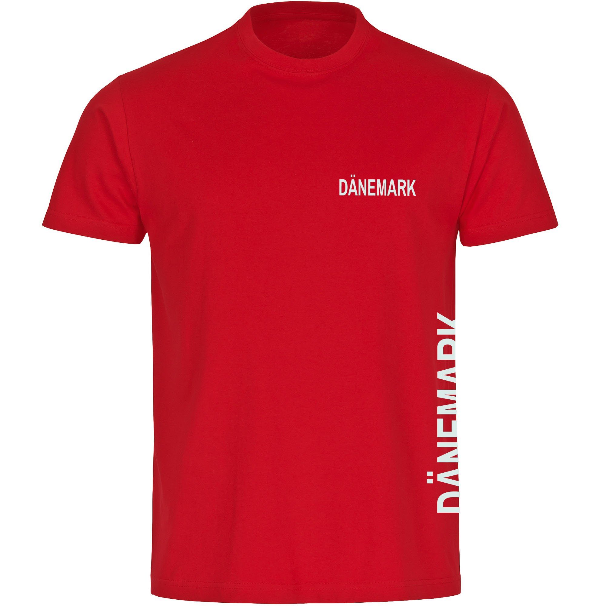 multifanshop T-Shirt Herren Dänemark - Brust & Seite - Männer