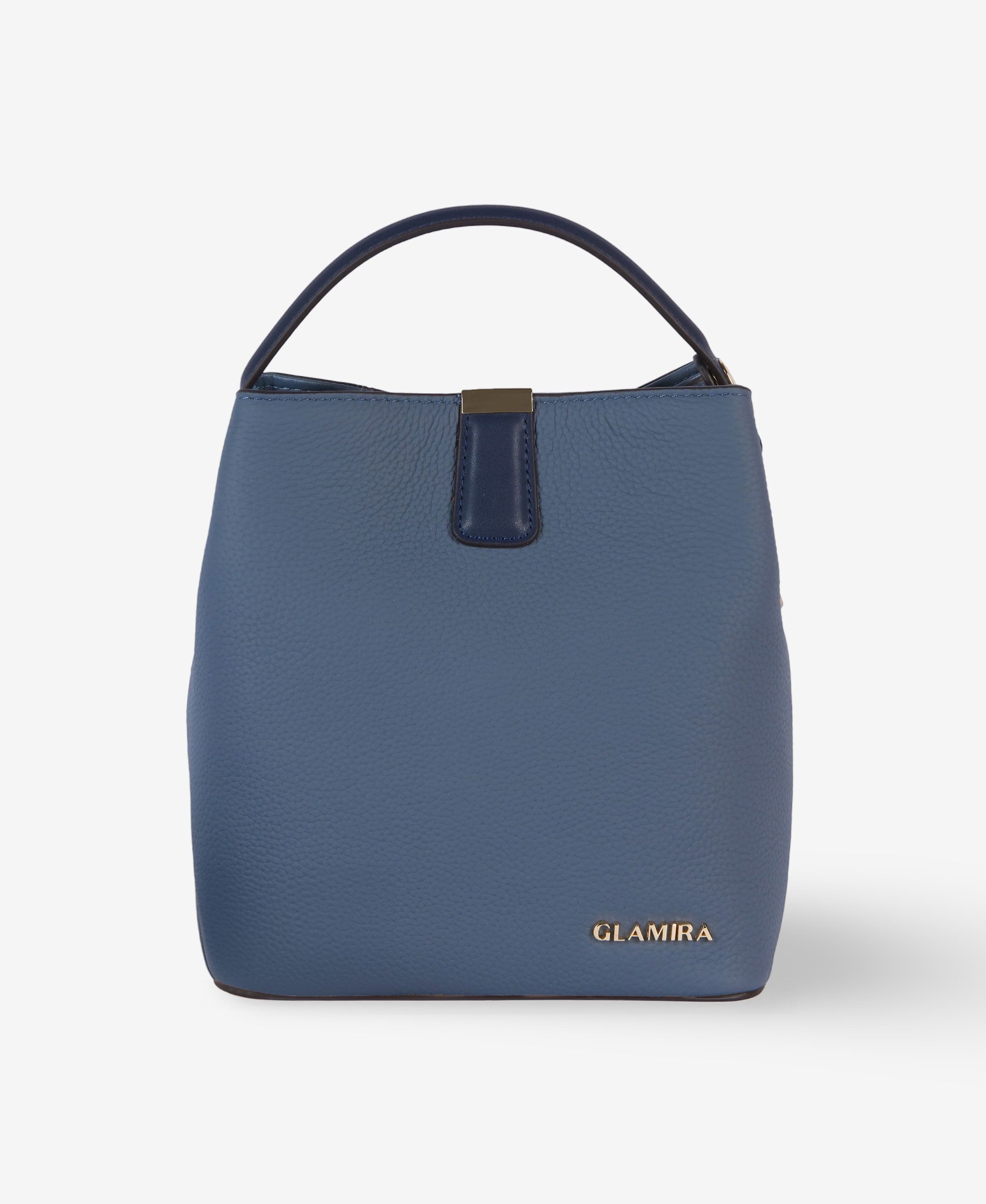 GLAMIRA Handtasche UrbanSphere Marineblaue Henkeltasche (1-tlg), echt Leder, mit geräumigem Hauptfach