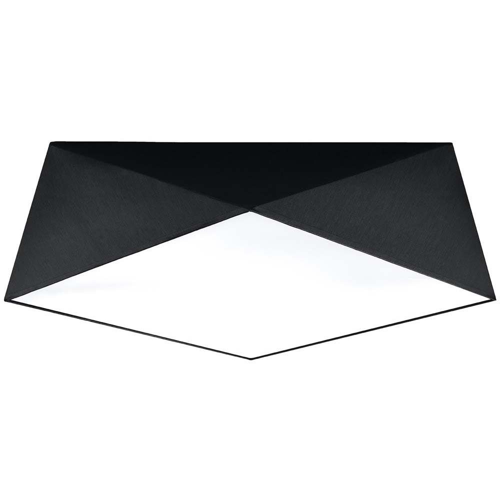 etc-shop Deckenleuchte, Leuchtmittel nicht PVC modern Deckenlampe Stahl Esszimmer inklusive, Deckenleuchte Schwarz