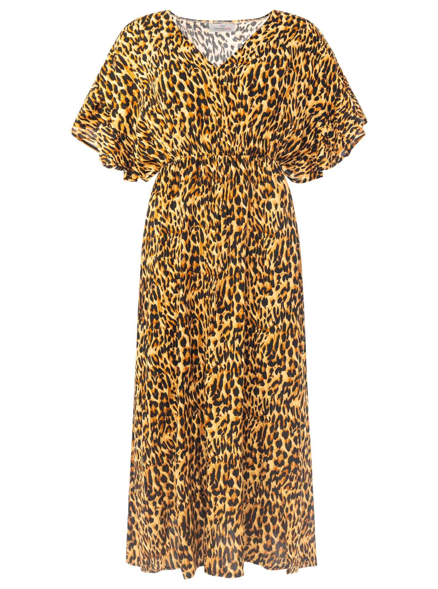 Zwillingsherz Sommerkleid Zwillingsherz Kleid Leo Nights Animalprint, Leopardenmuster