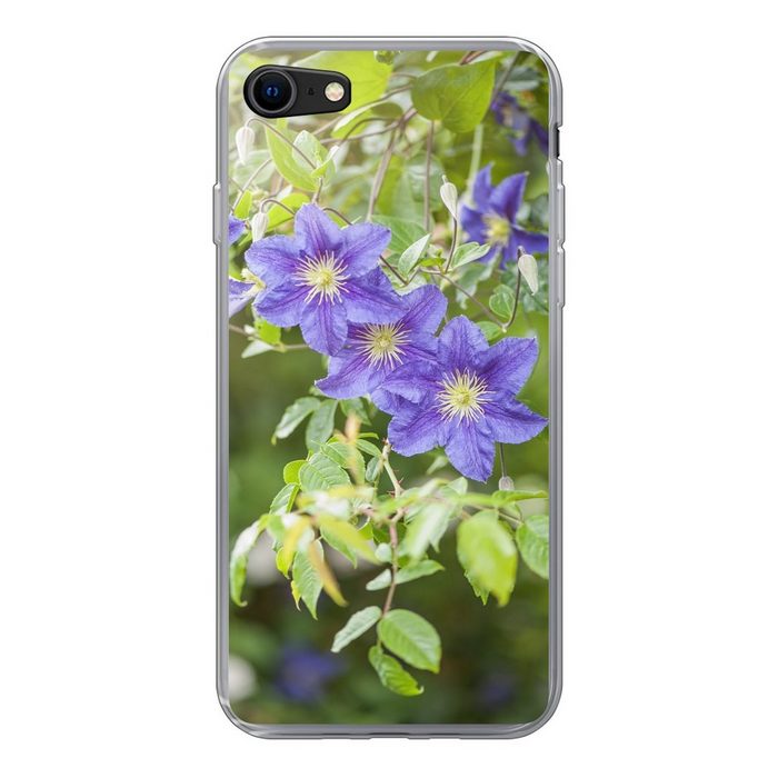 MuchoWow Handyhülle Lila Blüten an einer Kletterpflanze Handyhülle Apple iPhone SE (2020) Smartphone-Bumper Print Handy