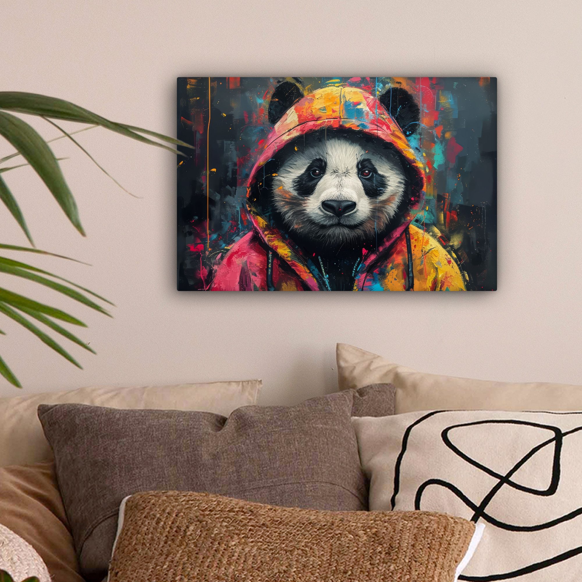 OneMillionCanvasses® Leinwandbild Graffiti - Panda - günstig online kaufen