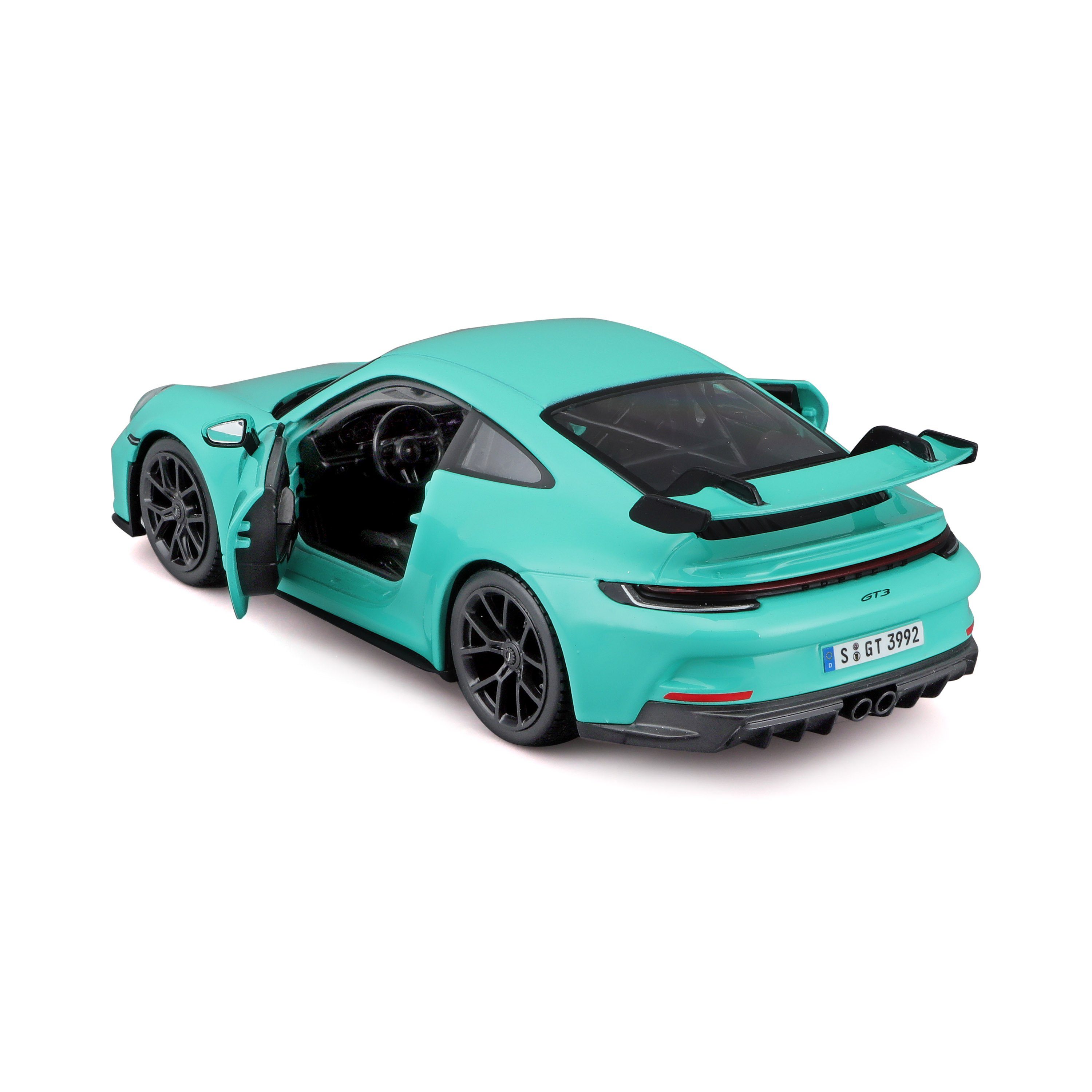 Bburago Modellauto Porsche 911 GT3 '21 (grün), Maßstab 1:24, detailliertes Modell