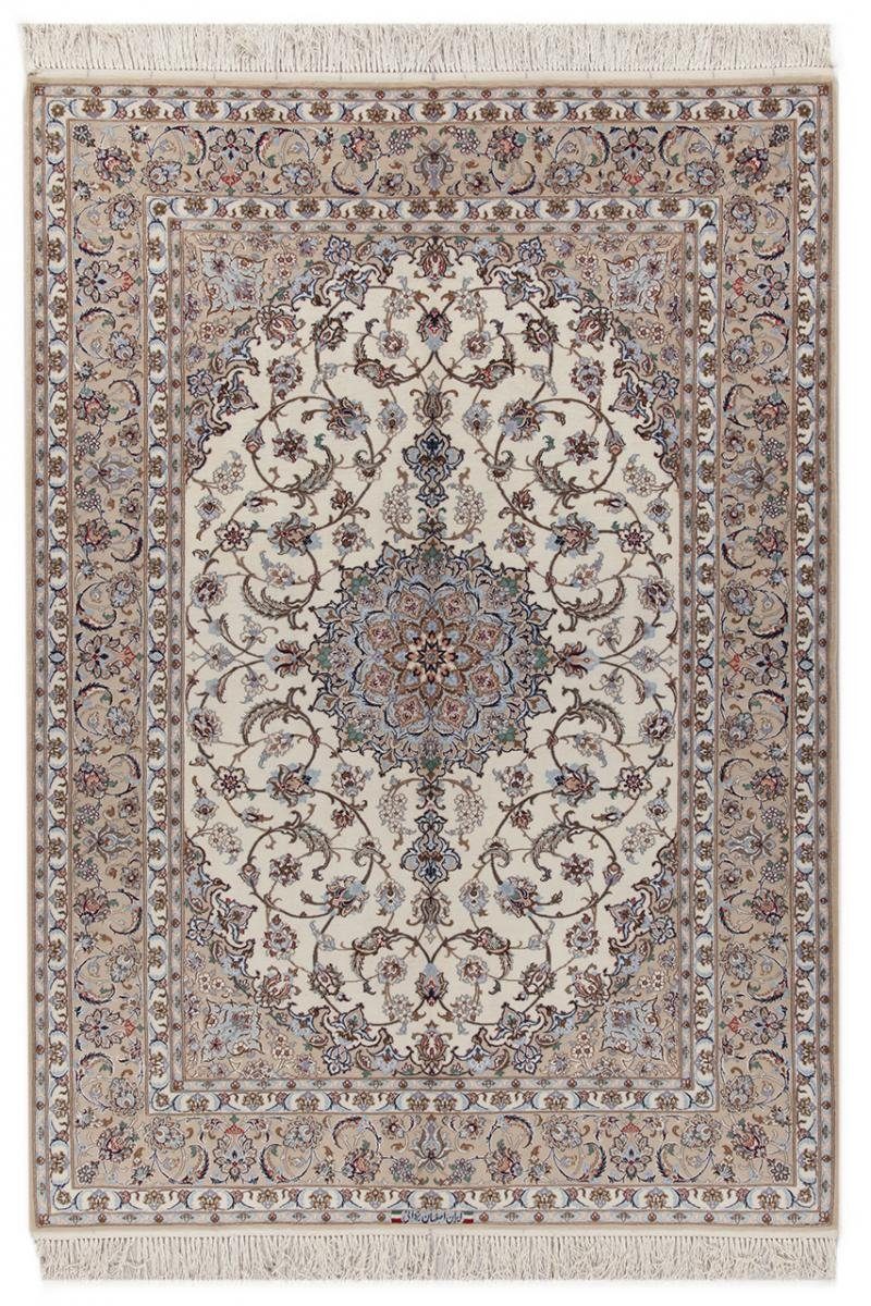 Orientteppich Isfahan Sherkat Seidenkette 160x230 Höhe: Orientteppich, Trading, 6 Nain Handgeknüpfter mm rechteckig