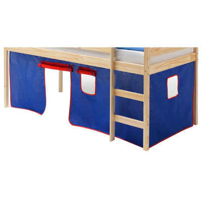 Vorhang MAX, IDIMEX, Vorhang Gardine Bettvorhang zu Hochbett Rutschbett Spielbett in blau/r