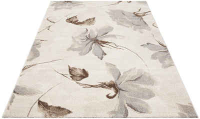 Teppich Sofia, my home, rechteckig, Höhe: 13 mm, Blumen Design, flacher Teppich, florales Muster, weich