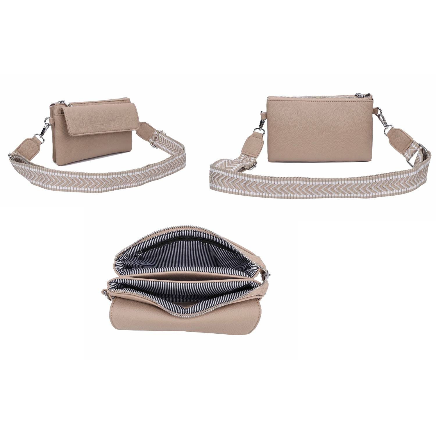 ITALYSHOP24 Geldbörse Damen Umhängetasche CrossBody Brieftasche günstig online kaufen