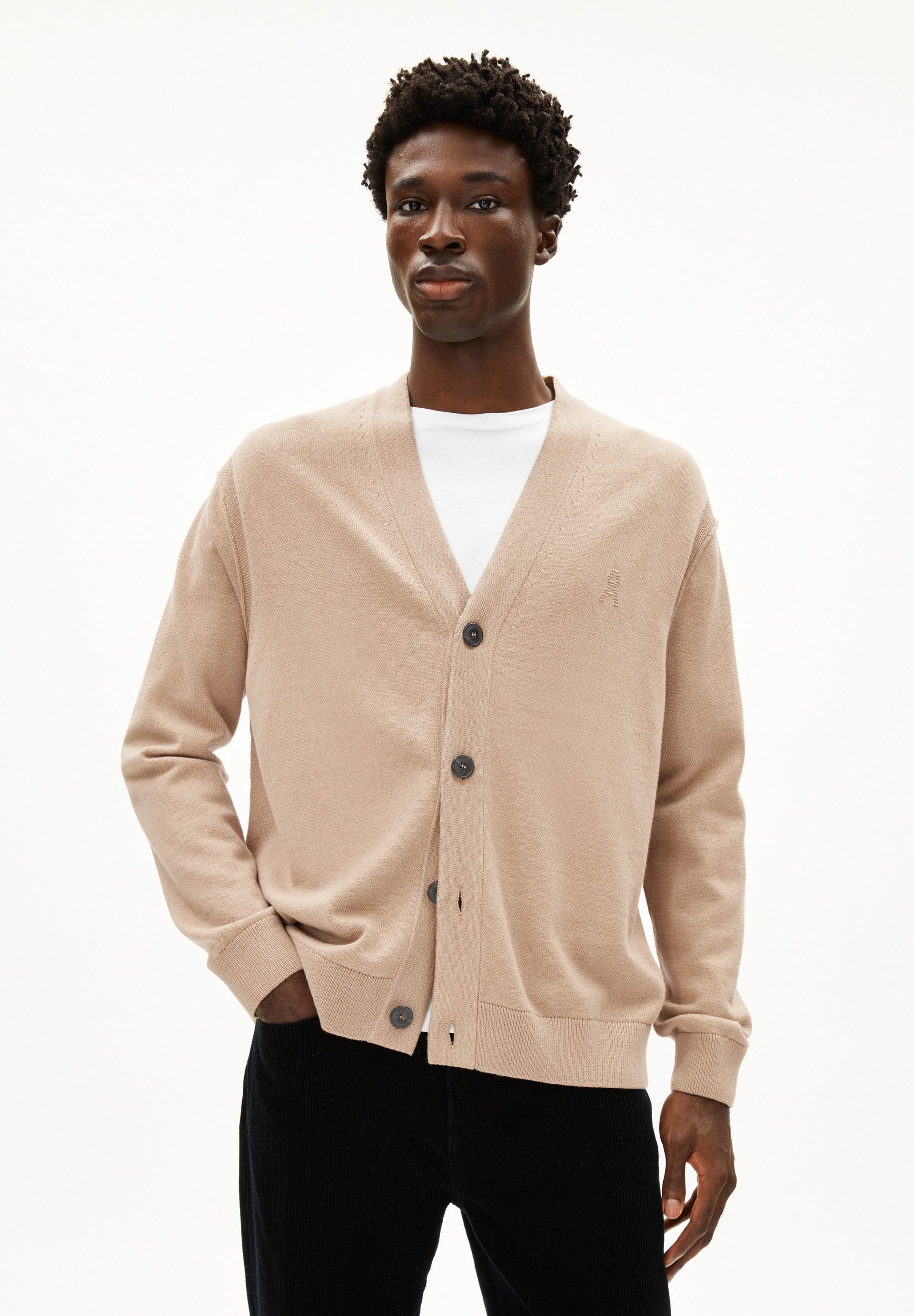Armedangels Cardigan AANATOL Strickjacke aus Bio-Woll Mix Relaxed Fit (Relaxed Fit) Strickjacke aus Bio-Woll Mix