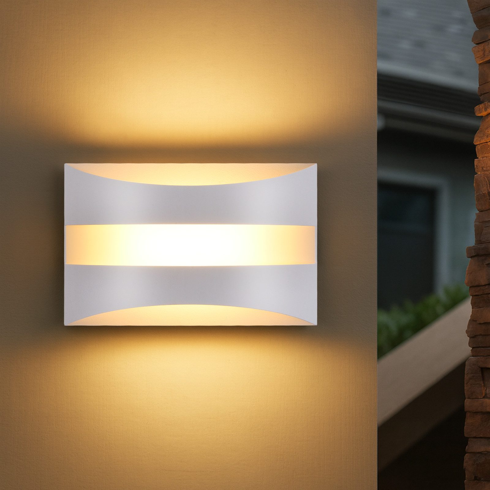 ZMH LED Wandleuchte Wandlampe Innen Modern Design 3000K Warmweiß, LED fest integriert