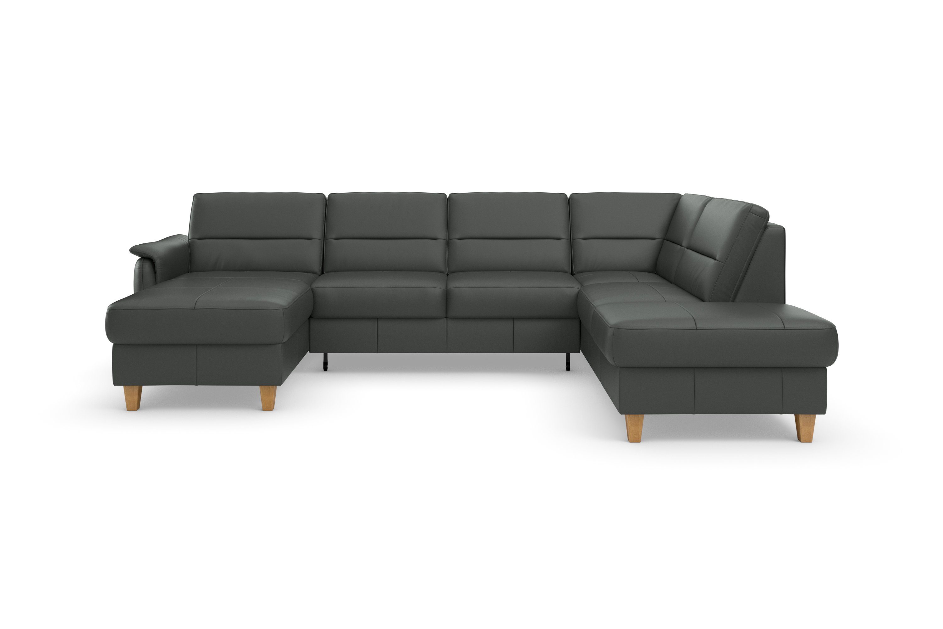 Home affaire Wohnlandschaft Palmera U-Form, B: 308 cm, optional Bettfunktion & Bettkasten, Federkern