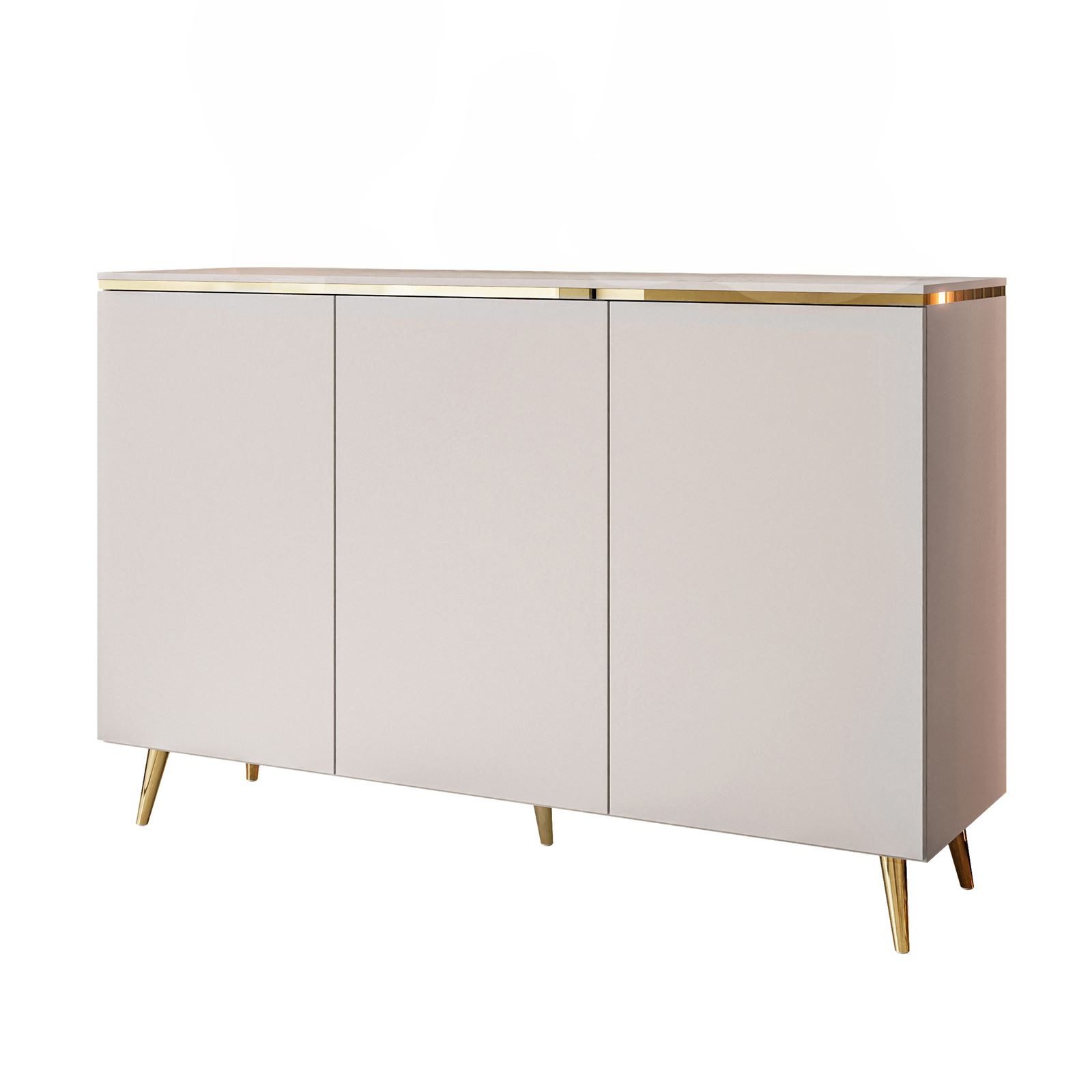 Lookway Kommode AURORA II Kaschmir Hängende Anrichte mit Dreitürige oder auf Beinen