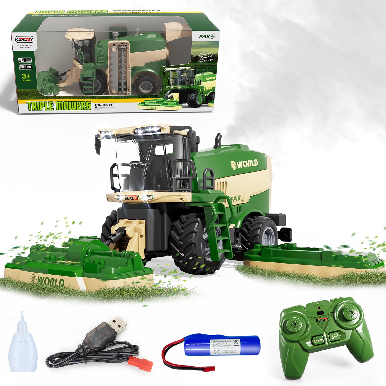 Esun RC-Traktor RC Mähwerk Spielzeug, Ferngesteuerter Mähdrescher Ferngeste günstig online kaufen