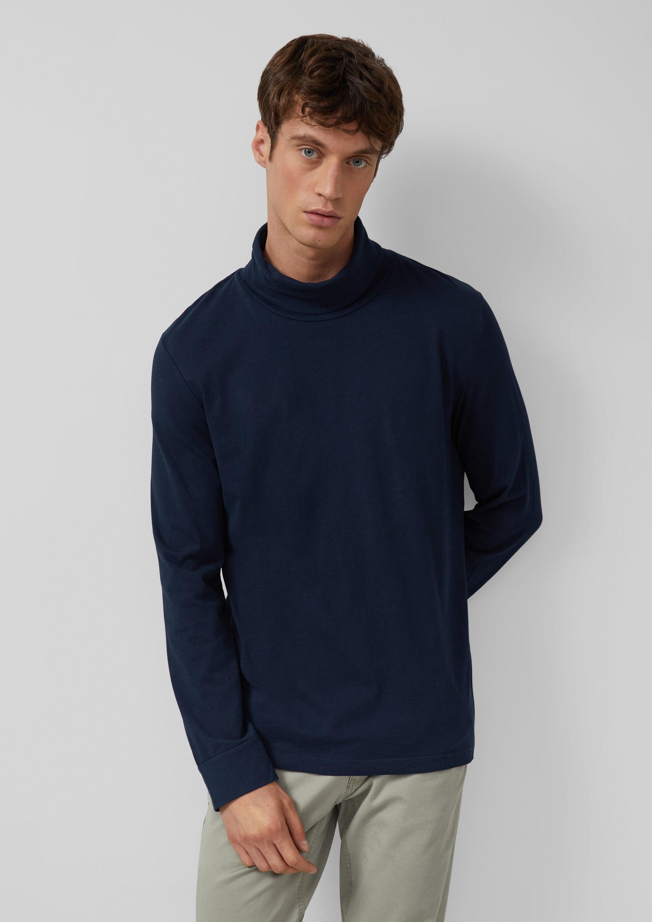s.Oliver Langarmshirt T-Shirt Weicher Longsleeve mit Rollkragen und Ärmelbündchen