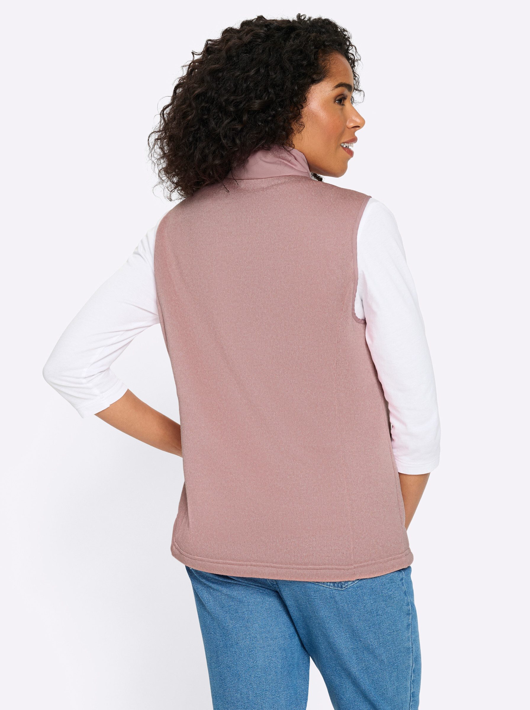 Sieh an! Jerseyweste Strickfleece-Weste