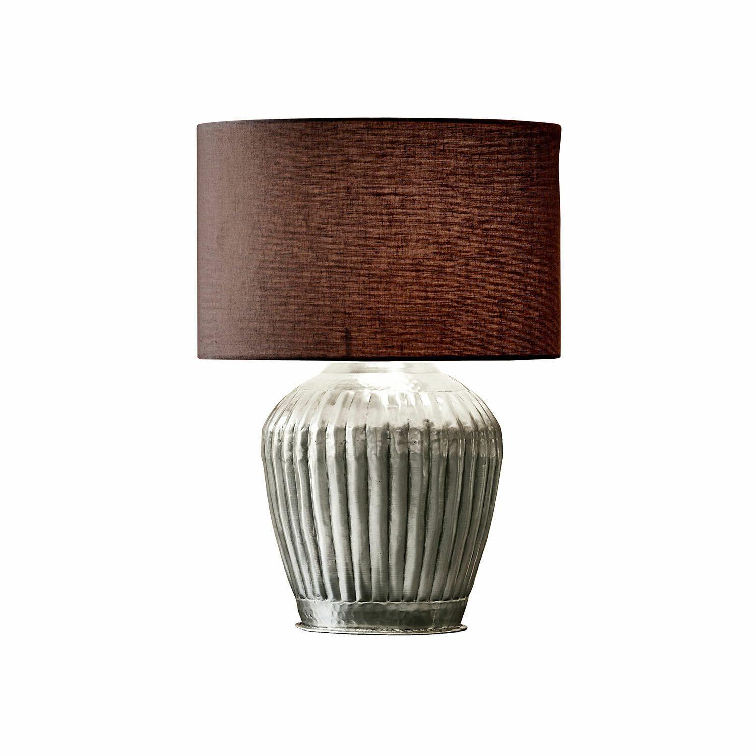 Mirabeau Tischleuchte Tischlampe Fauville silber/schwarz