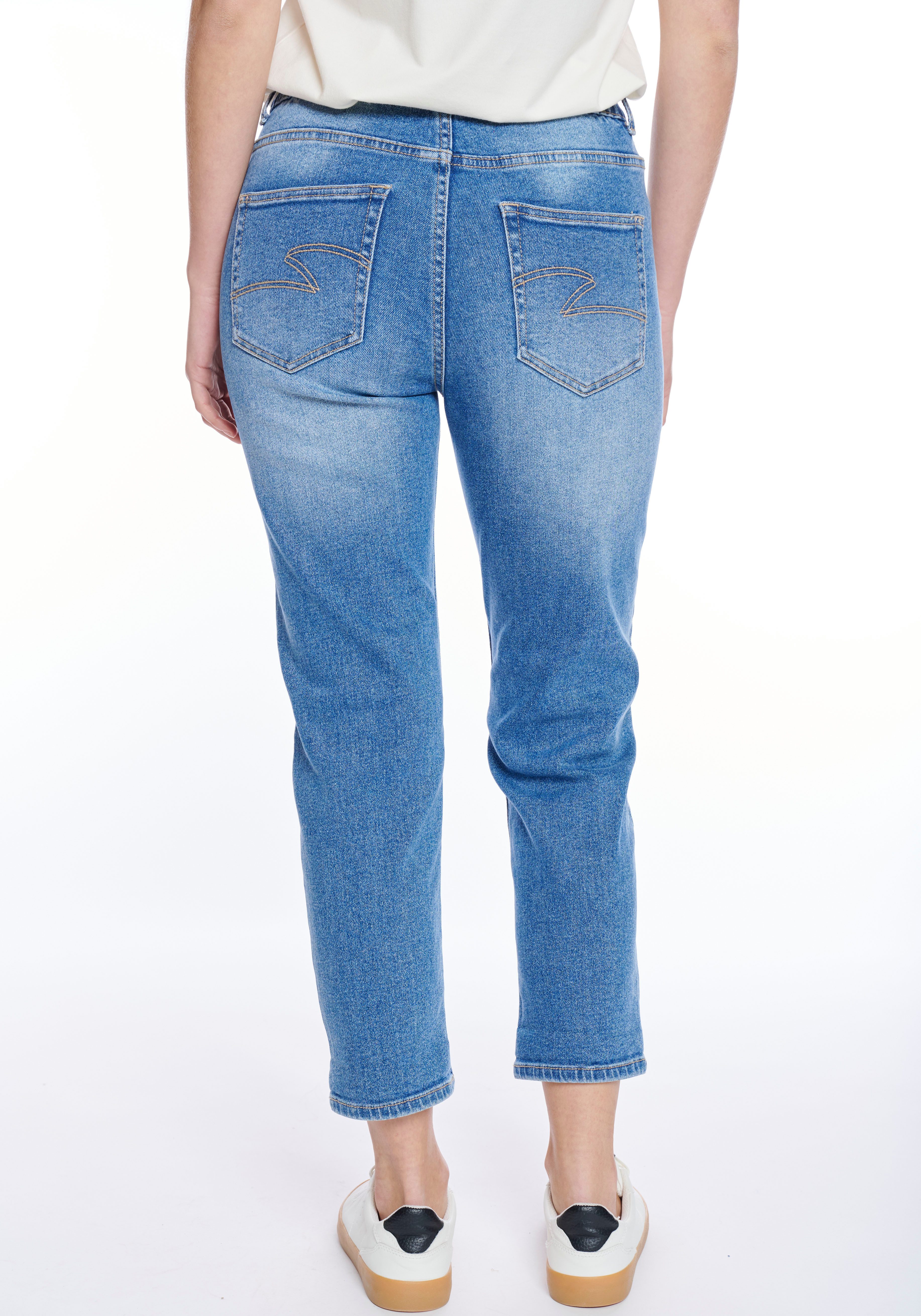 ZABAIONE High-waist-Jeans Ma44rbella mit seitlichem Gummizug am Bund günstig online kaufen