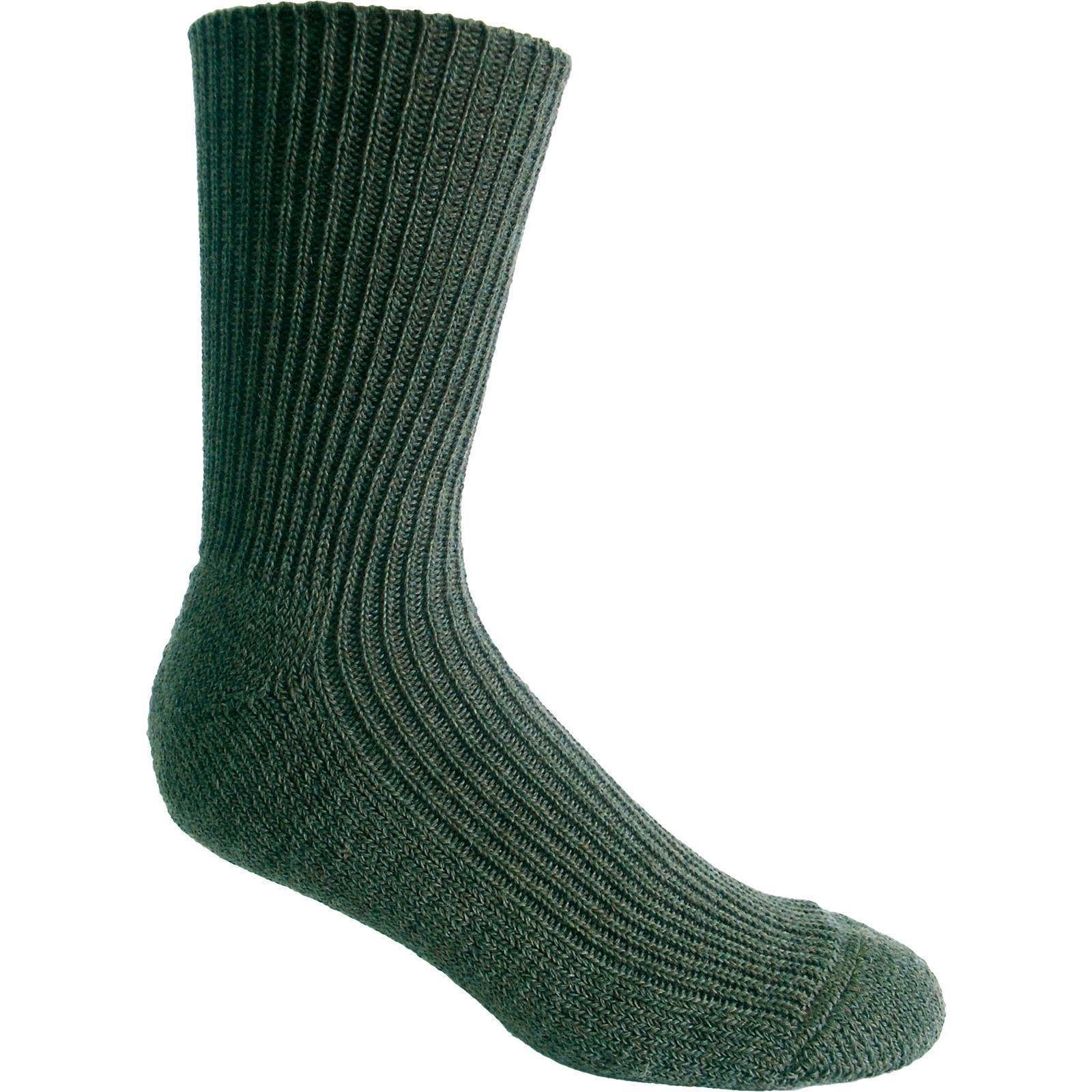 Nordpol Arbeitssocken grün Socke 70%Wolle Plüsch