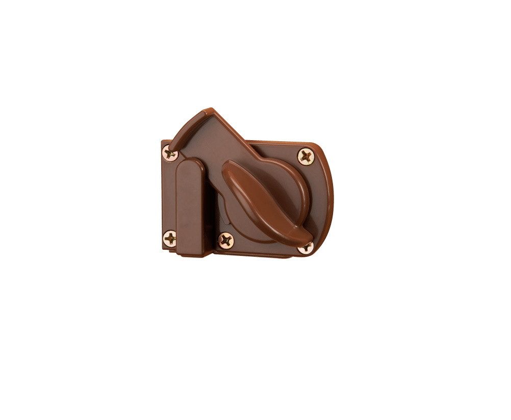 Standom Türriegel Verriegelung für alle Falttüren Schiebetüren Kunststoff Farbe Braun, Verriegelung, (1 Packung, 1-tlg., 1 Set), Riegel