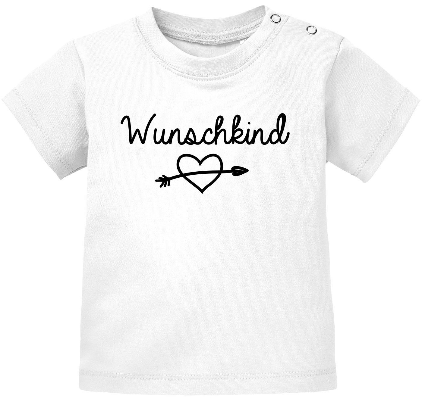 Print-Shirt Baby T-Shirt kurzarm Babyshirt Wunschkind Jungen Mädchen Shirt
