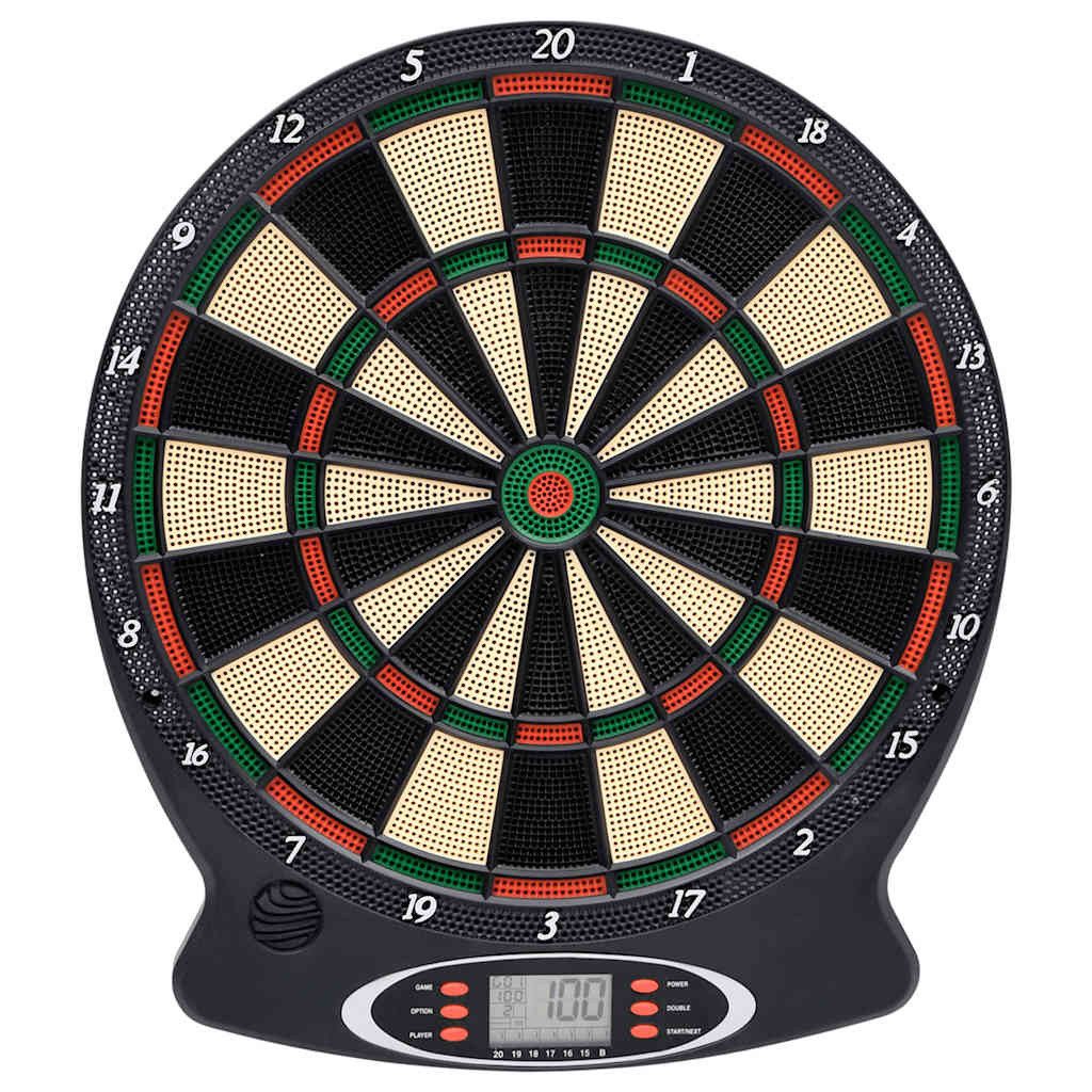 vidaXL Dartscheibe Elektrische Dartscheibe mit Darts Schwarz Polypropylen