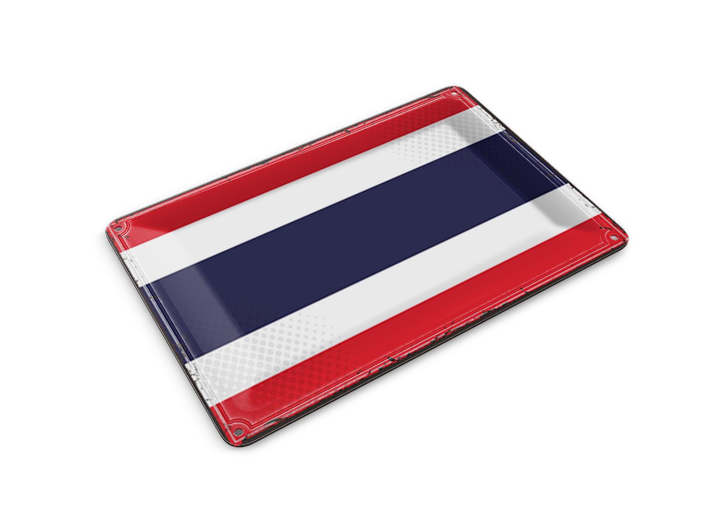 Femer GmbH Postkarte Flagge Thailands 14x10cm Retro Flag of Thailand, unfrankiert