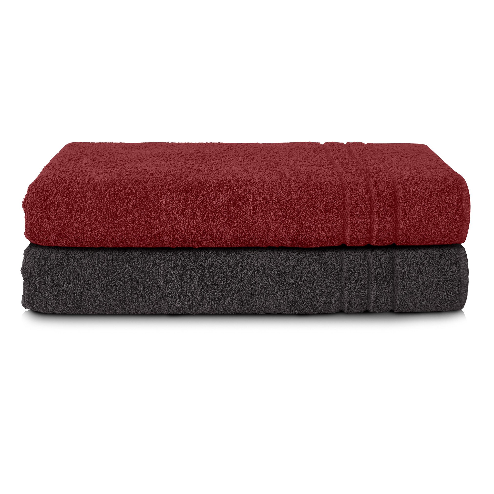 Komfortec Saunatuch Frotte aus 100% Baumwolle, Frottee (Packung, 2-St), 80x günstig online kaufen