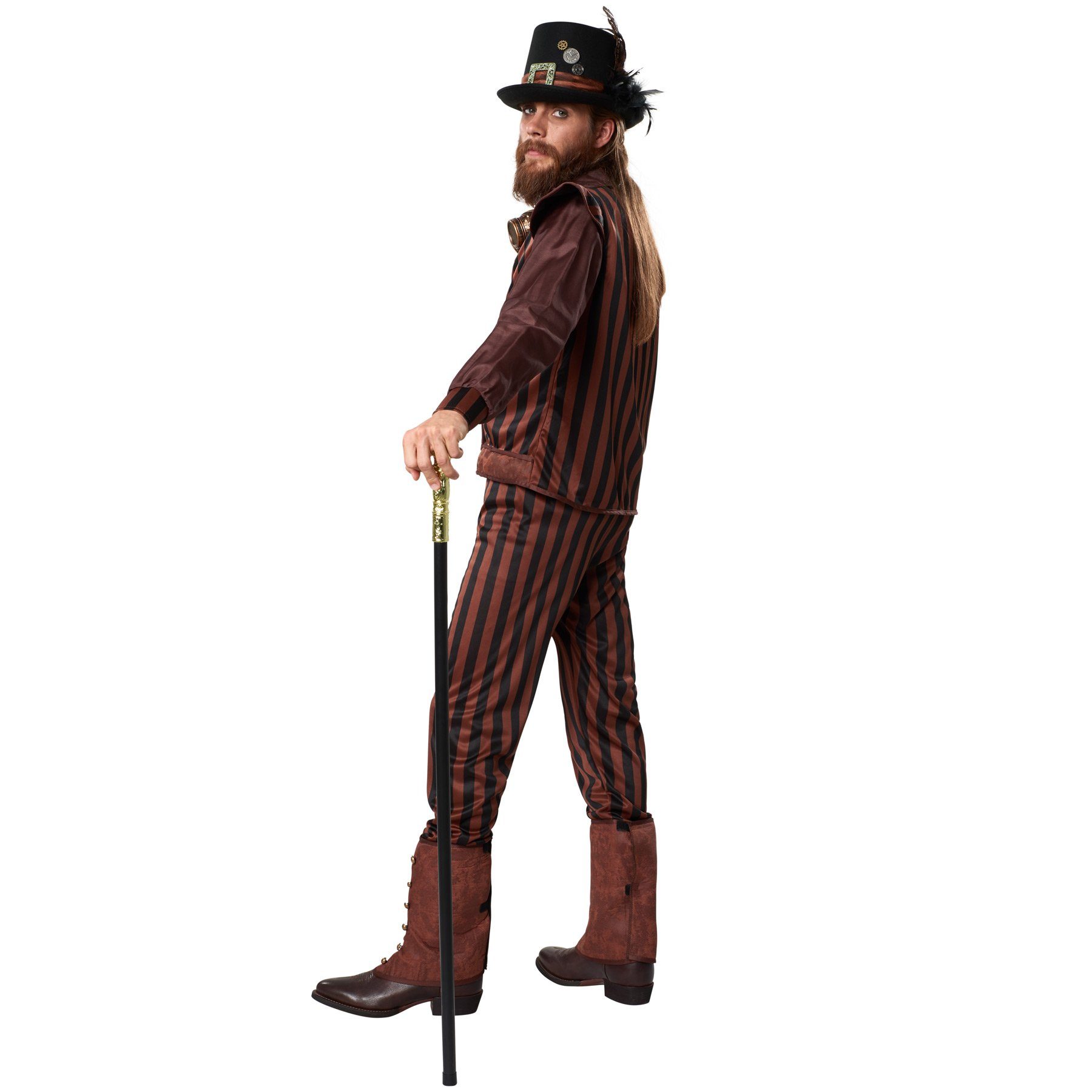 dressforfun Kostüm Herrenkostüm Steampunk Gentleman, Steampunk-Outfit mit dominierenden Längsstreifen