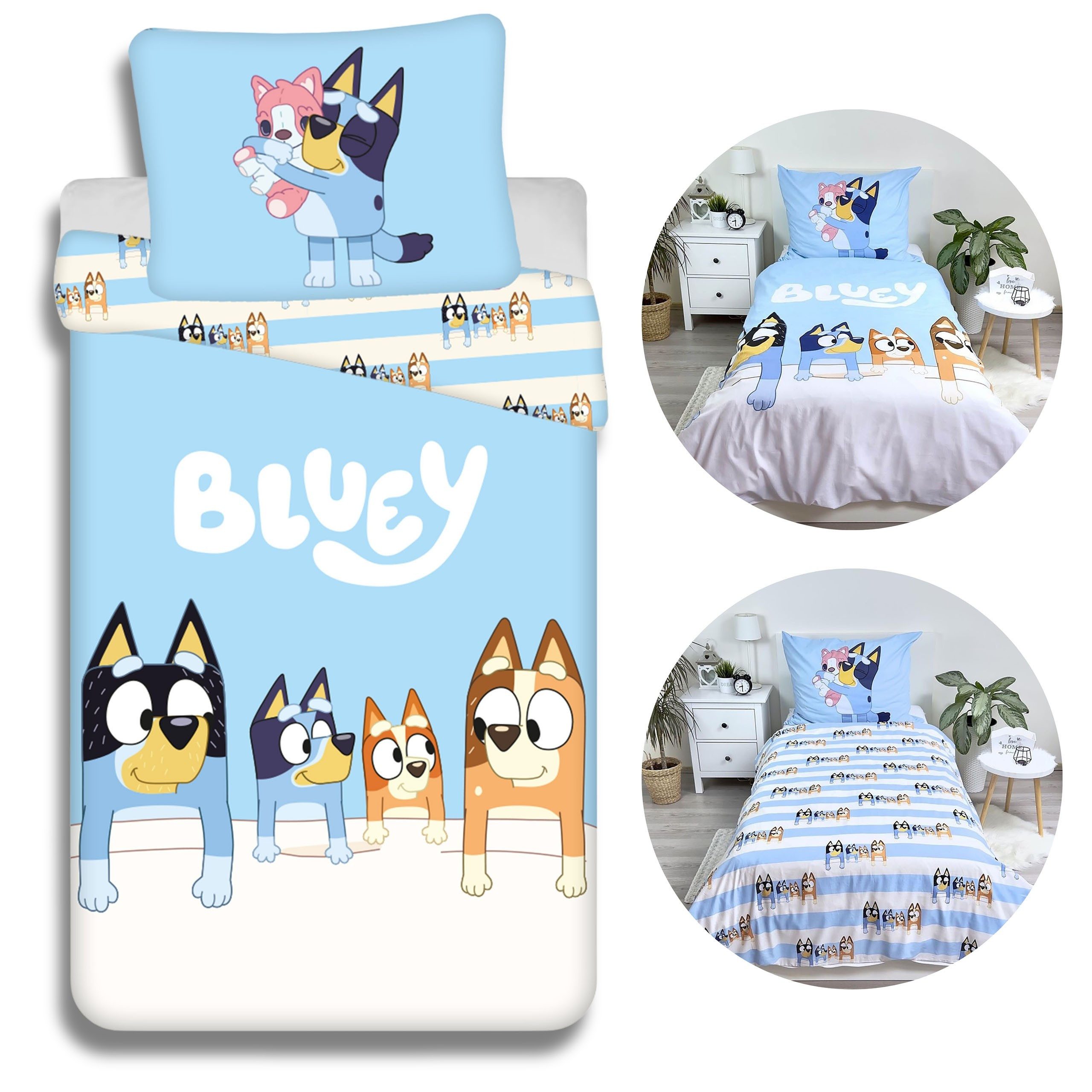 Sarcia.eu Kinderbettwäsche Bluey Kinder Bettwäscheset mit Reißverschluss, B günstig online kaufen