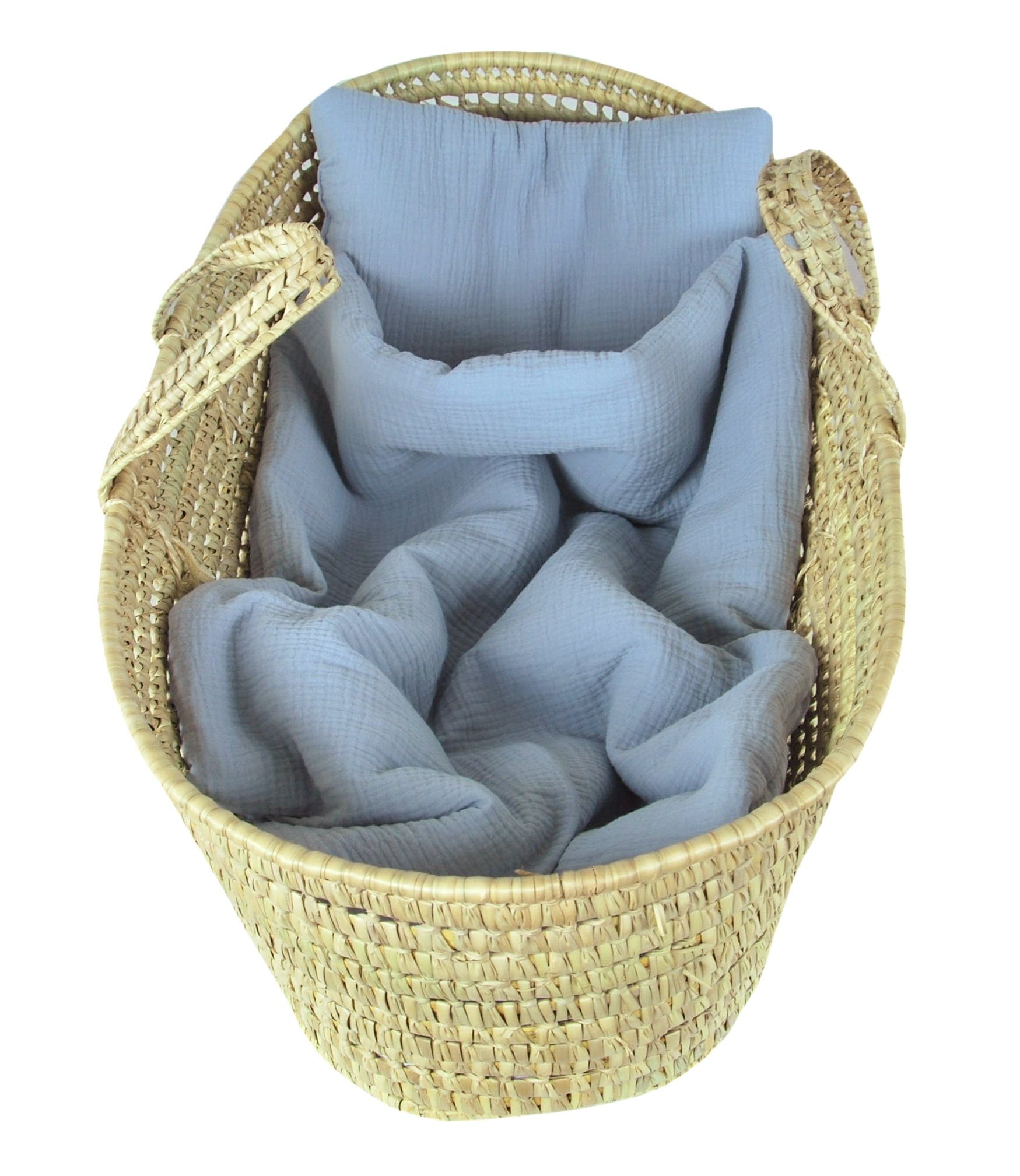 Babydecke BabyLux Babydecke Musselin Kinderwagendecke Kuscheldecke 75x60cm MPM, BabyLux, Blau