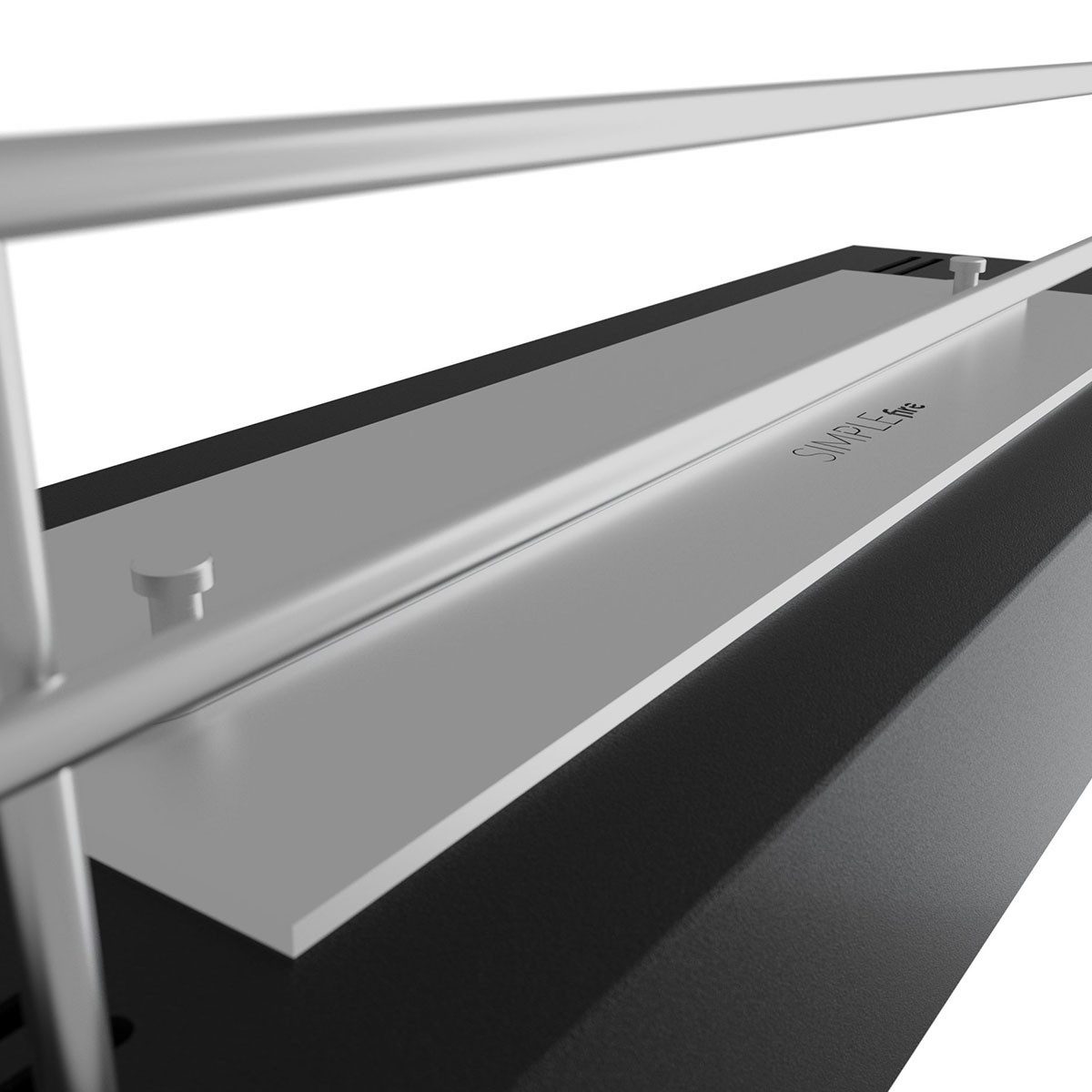 Infire Echtfeuer-Dekokamin Firebox Ethanolkamineinsatz, Heizleistung bis 2 KW, TÜV zertifiziert