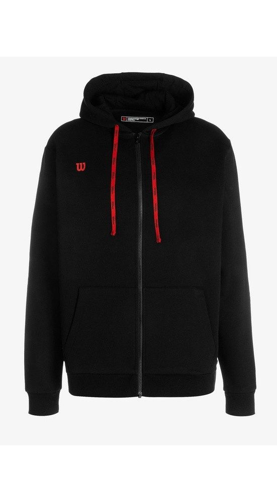 Wilson Trainingsjacke Fundamentals Cotton Zip mit Kapuze (Baumwolle) schwarz Herren