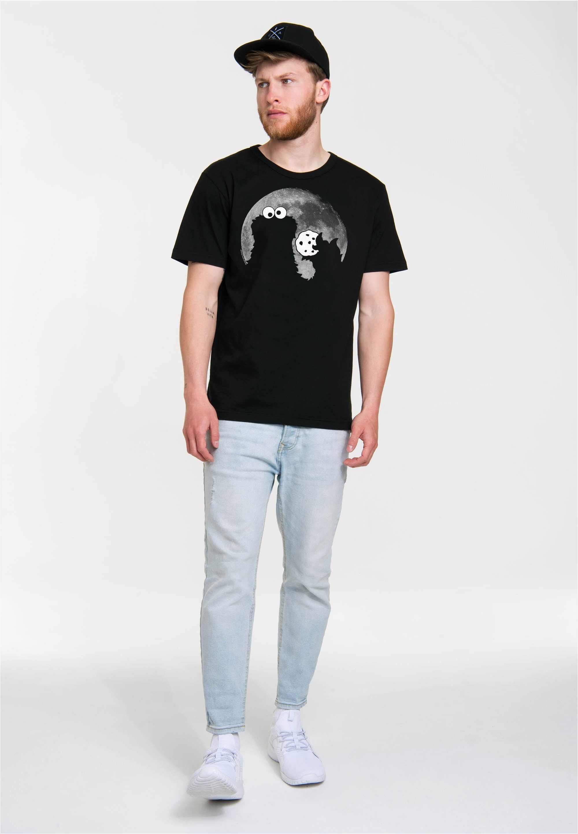 LOGOSHIRT T-Shirt Sesamstrasse - Krümelmonster Mond mit coolem Print