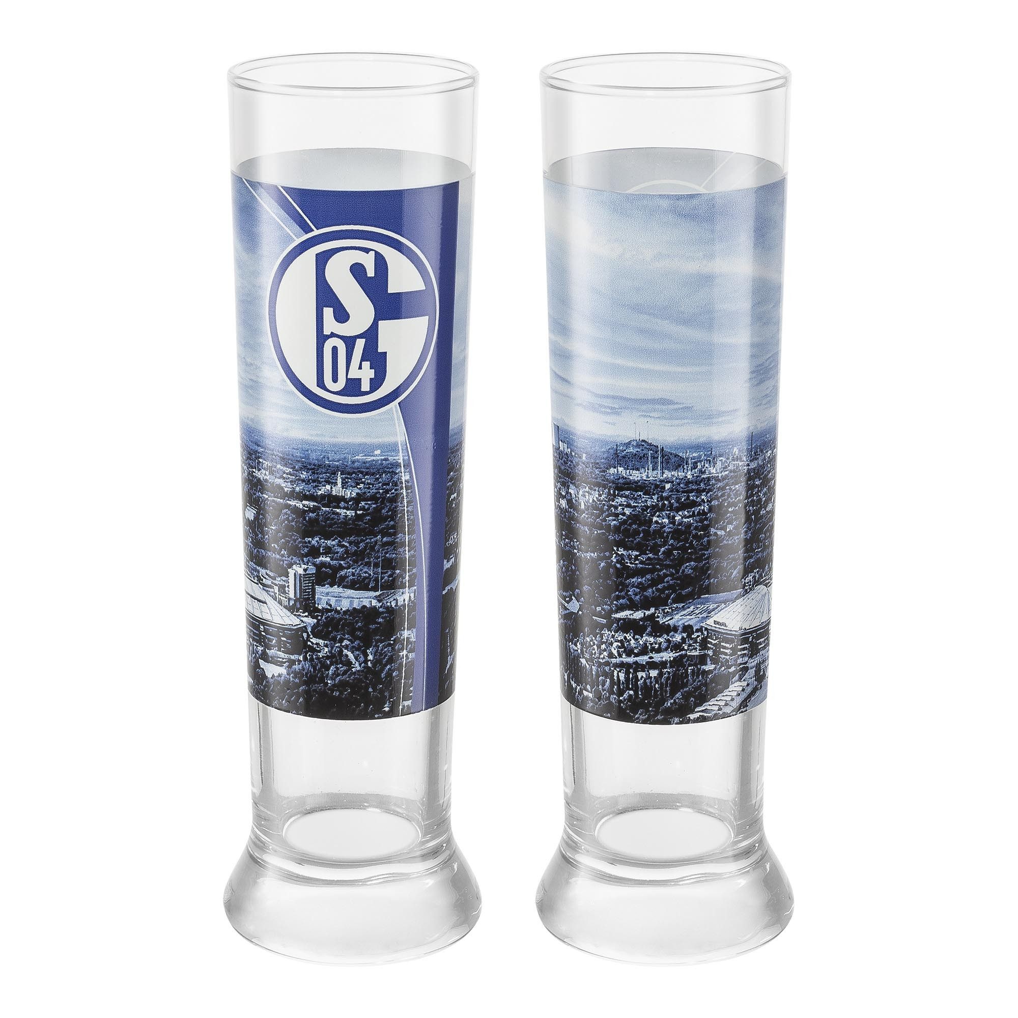 FC Schalke 04 Bierglas Pilsstange 2er-Set, Glas