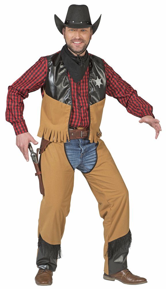 Funny Fashion Cowboy-Kostüm Cowboy Austin Kostüm für Herren - Tolles Wild West Kostüm für Karneval und Mottoparty